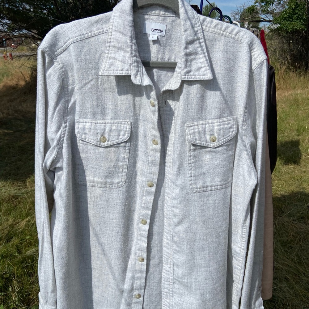 Sonoma Light Grey Boyfriend Shirt